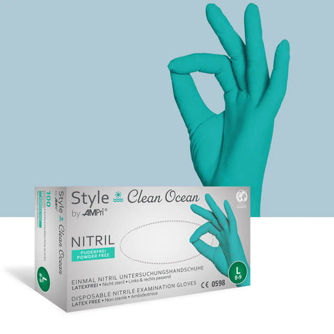 Nitrilhandschuhe Türkis, Med Comfort, Box mit 100 Stk.