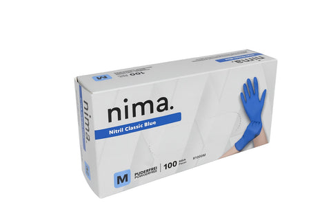 SPARPAKETE nima. Nitrilhandschuhe, 10 Boxen x 100 Stk., blau