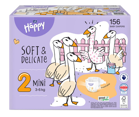 HAPPY BOX Bella Baby Happy Windeln, Größen 2 - 6