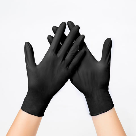 SPARPAKETE nima. Nitrilhandschuhe, 10 Boxen x 100 Stk., schwarz