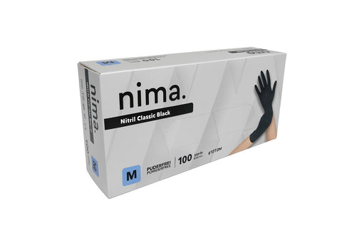 960 x 100 Stk. (1 Palette), nima. Nitrilhandschuhe, schwarz