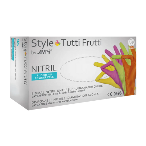 Nitrilhandschuhe Farbmix "TuttiFrutti", Box mit 96 Stk.